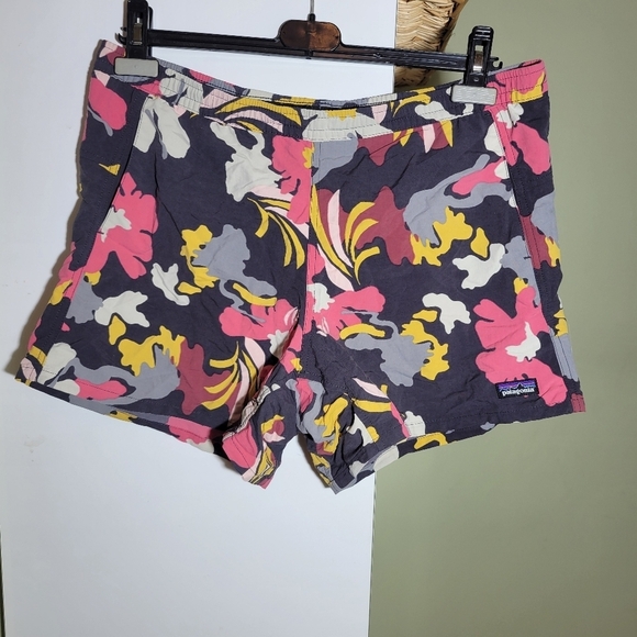 Patagonia floral swim bermuda outdoors hiking travel shorts drawstring small - Picture 2 of 8